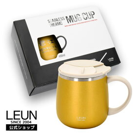 LEUN公式 名入れ マグカップ 蓋付き 目盛付き ステンレス マグ ギフト BOX入り プレゼント タンブラー ステンレスマグ 400ml | 保冷 保温 フタ付 名前入り メッセージ 即日 割れない おしゃれ かわいい 大きい 還暦祝い 誕生日 結婚祝い 赤 男性 女性 父 2025 実用的