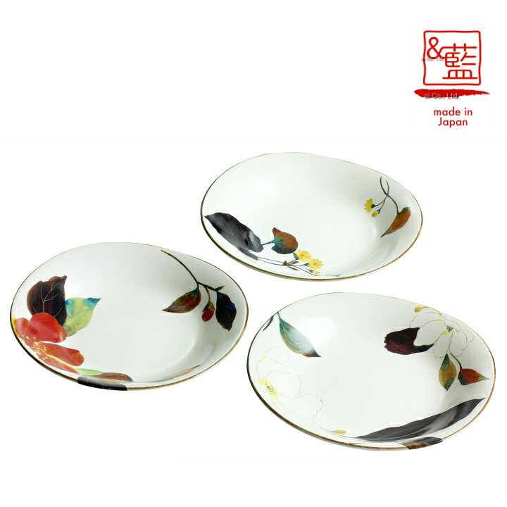 楽天市場 結婚祝い プレゼント ギフト 和藍 花かいろう 三つ組多用皿 取り皿 おしゃれ お皿 皿 食器 プレート セット オシャレ 陶器 美濃焼き 可愛い 和風 小皿 日本製 新築祝い セラミック藍 和食器と雑貨のお店 ルアン