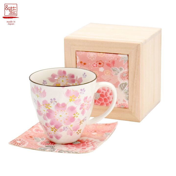 楽天市場】&藍 華まつり桜 マグカップ（ちりめん木箱） マグ おしゃれ 