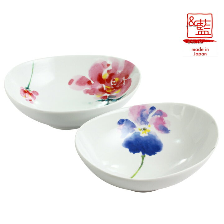 楽天市場 結婚祝い プレゼント ギフト 和藍 花一会 ペアカレーセット 取り皿 おしゃれ お皿 皿 食器 プレート セット オシャレ 陶器 美濃焼き 可愛い 和風 小皿 日本製 新築祝い セラミック藍 和食器と雑貨のお店 ルアン