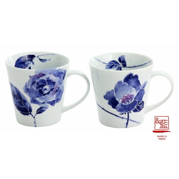 楽天市場 美濃焼 和藍 ブランド バラきよら ペアマグカップ ギフト セット ペア 贈り物 新築祝い 結婚祝い 出産祝い 内祝い 御祝 新生活 誕生日 プレゼント コースター 和食器と雑貨のお店 ルアン