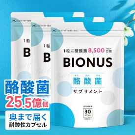 【10日0時〜★最大15%OFF】酪酸菌 サプリ ビオナス 生きた酪酸菌 25.5億個 3袋セット 90日分 短鎖脂肪酸 フラクトオリゴ糖 イヌリン ビフィズス菌 乳酸菌 善玉 菌 ダイエットサプリ 乳酸菌サプリ 女性 サプリメント