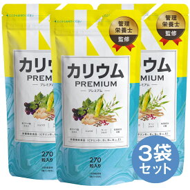 カリウム サプリ 3袋セット 90日分 プレミアム 栄養機能食品 塩化カリウム1,200mg カリウムサプリメント ビタミンb ビタミンe 女性 国内製造 サプリメント 送料無料 RL