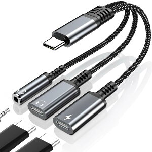 3in1 USB C to 3.5mm �C���z���ϊ��A�_�v�^ �������y�Đ� USB Type C to �^�C�vC �O�� �[�d �C���z���W���b�N �C���z���ϊ� DAC���� �i�C�����҂� �d�b/���ʒ���/���y�Ή� i-Phone16 Galaxy Pixel 8 iPad Pro/Air��