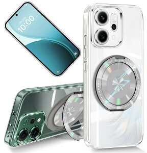 OPPO Reno 14 5G �p �P�[�X �N���A ���� �}�O�Z�[�t �����O�t�� �X�^���h�@�\ �c�����Ή� �}�O�l�b�g���� ���^ TPU �V���R�� �y�� �����h�~ �Ռ��z�� �ی�J�o�[ �I�b�|���m14 �\�t�g�P�[�X ����~
