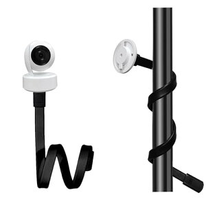 フレキシブルマウント 柔軟なクランプマウント マウントベース 1/4インチネジ ベビーモニター TP-Link Tapo C200およびC210カメラ用((ブラック)