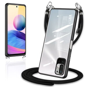 Xiaomi Redmi Note 10 JE/Redmi Note 10T �p�� �P�[�X �N���A �V�����_�[ TPU �J�o�[ �X�}�z�P�[�X ���� ���^ ���|�� ��|�� �΂߂����P�[�X �ϏՌ�(�u���b�N)