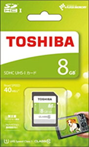 TOSHIBA SDHCJ[h 8GB Class10 UHS-IΉ (ő]x40MB/s) SDAR40N08G