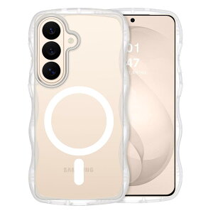galaxy s26 �P�[�X Magsafe�Ή� �N���A �E�F�[�u �M�����N�V�[s26 �\�t�g TPU �}�c�Ɗ� �w��h�~ ���˂��� �l�C �؍� �ϏՌ� ���y�� ���^ ������� ���΂݂Ȃ� ����~�� �}�O�Z�[�t �M�����N�V�[s26 