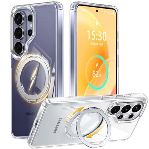Galaxy S26 Ultra �P�[�X Magsafe�Ή� 360°��]�X�^���h Samsung �M�����N�V�[s26 �E���g��/SC-53G / SCG37 �g�уP�[�X �����O �}�O�l�b�g ���C�����X�[�d �c�����p�x �Ή� �J�o�[ Uovon ����炭���[ s26ultra 