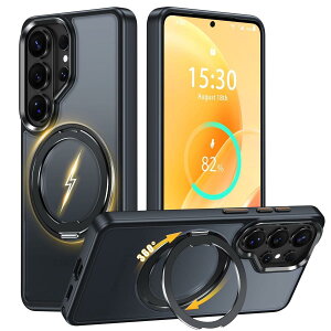 Galaxy S26 Ultra �P�[�X Magsafe�Ή� 360°��]�X�^���h Samsung �M�����N�V�[s26 �E���g��/SC-53G / SCG37 �g�уP�[�X �����O �}�O�l�b�g ���C�����X�[�d �c�����p�x �Ή� �J�o�[ Uovon ����炭���[ s26ultra 