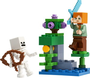 ���S �}�C���N���t�g ���A�̃A���b�N�X�ƃX�P���g�� �~�j�Z�b�g LEGO MINECRAFT The Lush Cave Fight 30705