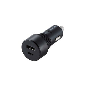 �G���R�� �J�[�`���[�W���[ �V�K�[�\�P�b�g USB 2�|�[�g (Type-C×1/USB-A×1) 27W 12V/24V�Ή� [�����ɂ����V���R���t��/���܂����[�d/2�䓯���[�d] �yiPhone SE3/SE2/13/12�AiPad�AAndroid �e��Ή��z �u���b�N 