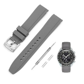 20mm 時計バンド for Omega X Swatch Speedmaster MoonSwatch オメガとスウォッチ スピードマスター ムーンスウォッチ用 シリコンベ