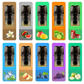 カートリッジ YOOZ互換 10風味 電子タバコ 柚子 zero 2 互換デバイス vape ベイプ POD加熱式タバコ 個別包装 10本入り (10風味)ECOCC