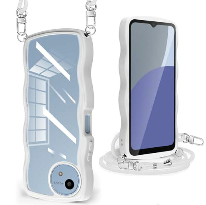 楽天市場】AQUOS Wish4 ケース クリア ショルダー ストラップ付き 