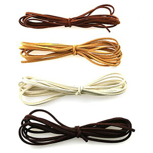 スエード 革紐 スウェード調 革紐 アクセサリー用紐 レザークラフト紐 ネックレス用 アクセサリーパーツ 手芸材料 皮紐 DIY紐 2m 4色