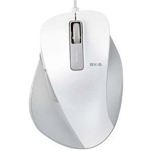 �G���R�� �}�E�X �L�� M�T�C�Y 5�{�^�� (�߂�E�i�ރ{�^������) BlueLED ����̋ɂ� �z���C�g M-XGM10UBWH