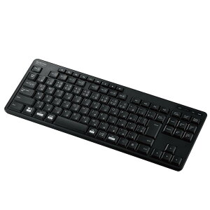 �G���R��(ELECOM) ���C�����X �L�[�{�[�h Bluetooth �R���p�N�g �É� �R�� 3��}���`�y�A�����O�Ή� iPad/macbook/Surface/Chromebook �u���b�N TK-FBM117SKBK