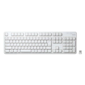 �G���R�� USB-A �L�[�{�[�h ���C�����X (���V�[�o�[�t��) �����u���� �t���L�[�{�[�h �z���C�g TK-FDM106TXWH