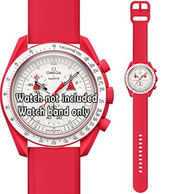 腕時計ベルト Omega(オメガ) X スウォッチ スピードマスター ムーンスウォッチ用 クイックリリース式 腕時計ストラップ 交換用
