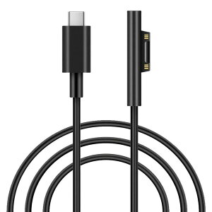Surface Pro USB-C �[�d�P�[�u�� 15V PD�[�d�Ή� Type C Microsoft Surface Pro 6/ Pro 5/ Pro 4/ Pro 3/ Surface Go/Surface Laptop �Ή� USB-C �[�d 1.5M (�u���b�N)