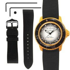 22mm 腕時計ストラップ Blancpain X Swatch用 六角スパナ付き クイックリリースシリコン腕時計バンド Bioceramic SCUBA Fifty Fathom