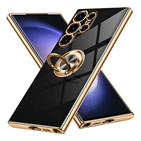Galaxy S24 Ultra ケース リング付き Samsung ギャラクシー S24ウルトラ / docomo SC-52E / au SCG26 用 カバー Uovon スマホケース