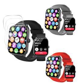 HOIBAI 2.01インチ大画面 フィルム 保護フィルム【2024改良最新型】スマートウォッチ 2.01インチ 保護フィルム 高い透明度 反射低減