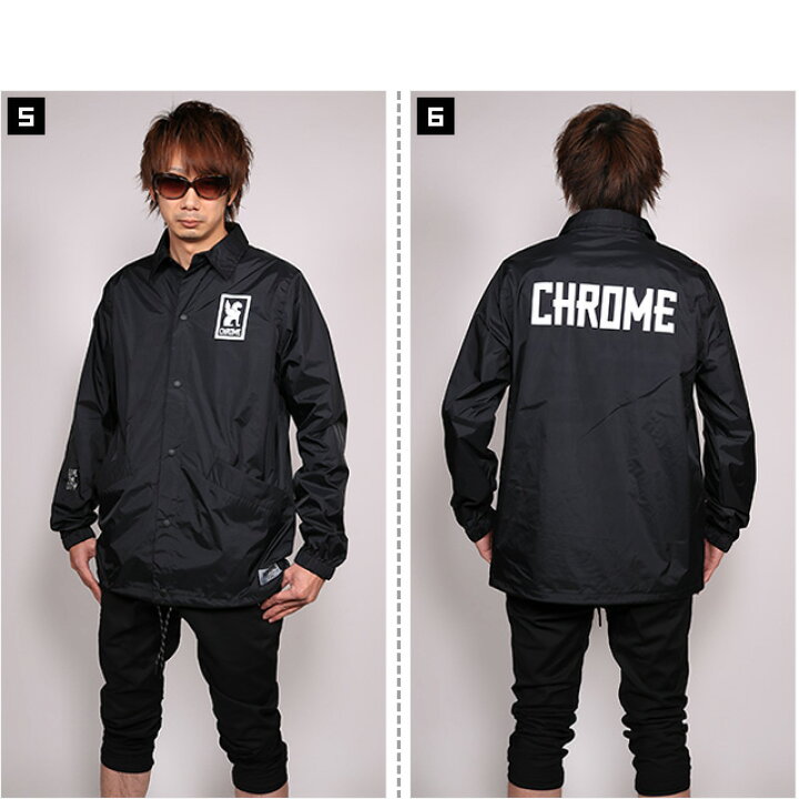 楽天市場】(クローム) CHROME LOGO COARCH JACKET (JACKET)(JP030-BK 