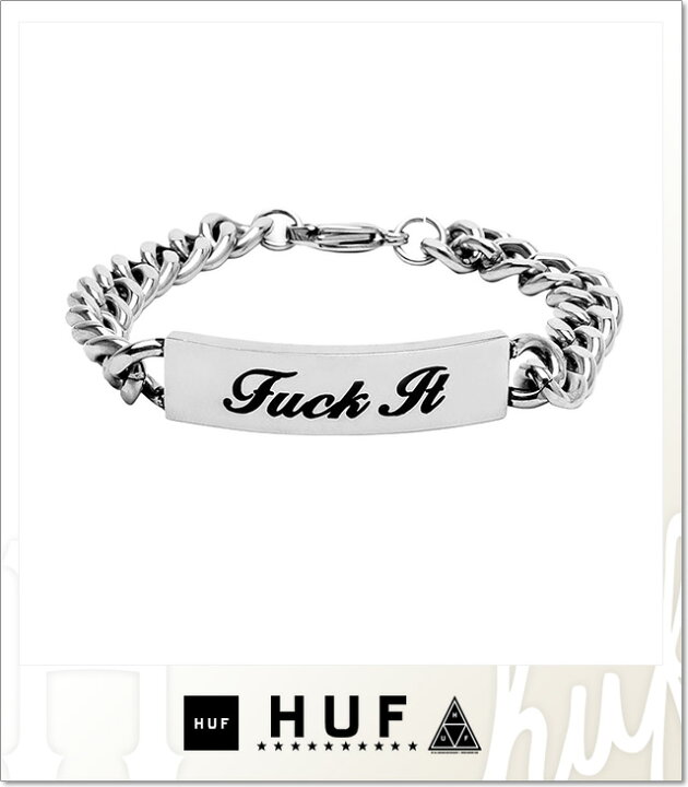 楽天市場】(ハフ) HUF FUCK IT ID BRACELET (BRACELET)(AC00742-SV 
