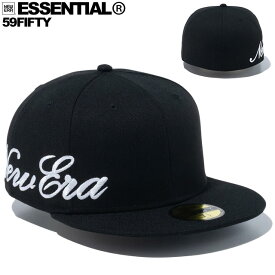 (ニューエラ) NEWERA 59FIFTY ESSENTIAL エッセンシャル SCRIPT LOGO スクリプトロゴ ブラック (CAP)(14109872-BK) キャップ 帽子 国内正規品