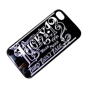 (���b�L�[�T�[�e�B�[��) LUCKY13 iPHONE CASE-LOGO SCRIPT (PHONE CASE)(COLOR:BK) �g�я��� iPhone �A�C�t�H���P�[�X �������K�i