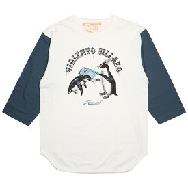 (ハオミン) HAOMING×ANIMAL PENGUIN 7分袖 TEE (3-4:TEE)(1834-01-WH) ロンT 長袖 Tシャツ 半袖 7分袖 カットソー 国内正規品