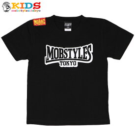 (モブスタイルス) MOBSTYLES KIDS MOB LOGO TEE (SS:TEE)(COLOR:BK) キッズ 子供用 Tシャツ 半袖 カットソー 国内正規品