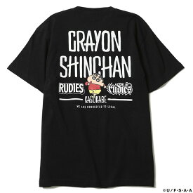 (ルーディーズ) RUDIE'S×CRAYON SHINCHAN MOSH-T (SS:TEE)(85667-BK) Tシャツ 半袖 カットソー クレヨンしんちゃん 国内正規品