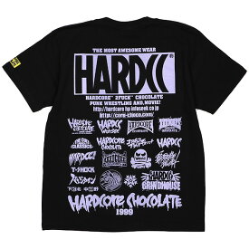 (ハードコアチョコレート) HARDCORE CHOCOLATE スペシャルロゴミックスTシャツ- ReMIX- (リバースパープル)(SS:TEE)(T-1550P-BK) Tシャツ 半袖 カットソー HARDCC コアチョコ 国内正規品