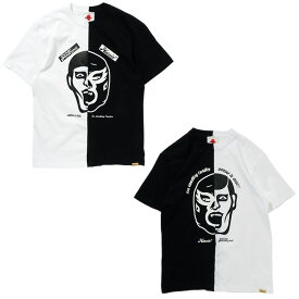 (ハオミン) HAOMING×PUNK DRUNKERS 半分TEE (SS:TEE)(210-09-BK×WH) Tシャツ 半袖 カットソー パンクドランカーズ あいつ 国内正規品
