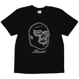 (ハオミン) HAOMING ICON 3D DOT MASK TEE (SS:TEE)(220-40-BK×WH) Tシャツ 半袖 カットソー プロレス 国内正規品