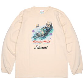 (ハオミン) HAOMING×ANIMAL SLEEPER HOLD LS TEE (LS:TEE)(410-16-NA) ロンT 長袖 Tシャツ カットソー 動物 ラッコ プロレス 国内正規品