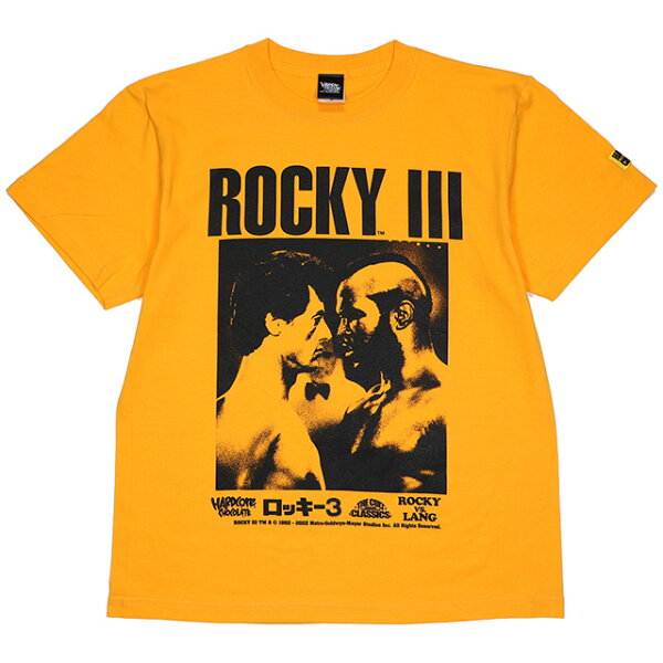 (ハードコアチョコレート) HARDCORE CHOCOLATE ロッキー3 ロッキー VS ラング (DEAD MEATゴールド)(SS:TEE)(T-1973KK-GO) Tシャツ 半袖 カットソー ロッキー・バルボア クラバー・ラング ミスターＴ 国内正規品