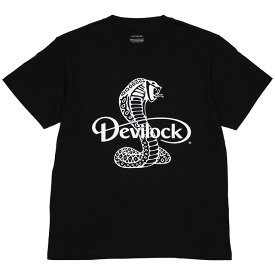 (デビロック) DEVILOCK COBRA LOGO TEE (SS:TEE)(DVLCKSS-01-BK) Tシャツ 半袖 カットソー コブラ ロゴ コットン 国内正規品