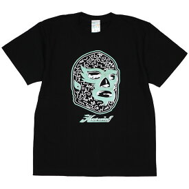 (ハオミン) HAOMING ICON MEMPHIS MASK TEE (SS:TEE)(305-01-BK) Tシャツ 半袖 カットソー マスクマン プロレス 国内正規品