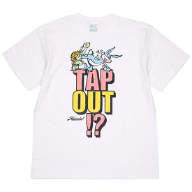 (ハオミン) HAOMING×ANIMAL TAP OUT!? TEE (SS:TEE)(307-06-WH) Tシャツ 半袖 カットソー 動物 ウサギ カメ 兎 亀 プロレス 国内正規品