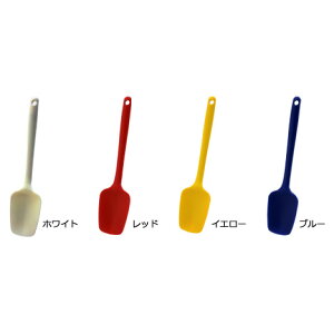 スパチュラスプーン型シリコン製ホワイト【ヘラ/お菓子作り/調理器具】