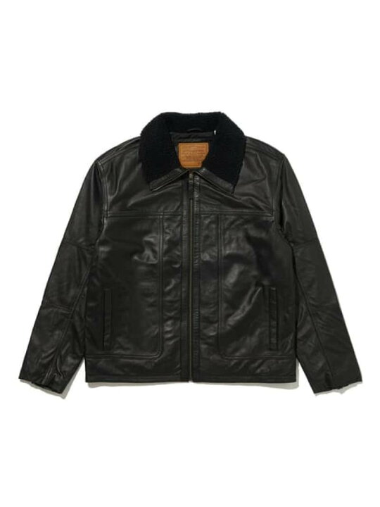 楽天市場】【SALE／50%OFF】レザーシェルパジャケット ブラック APERO 
