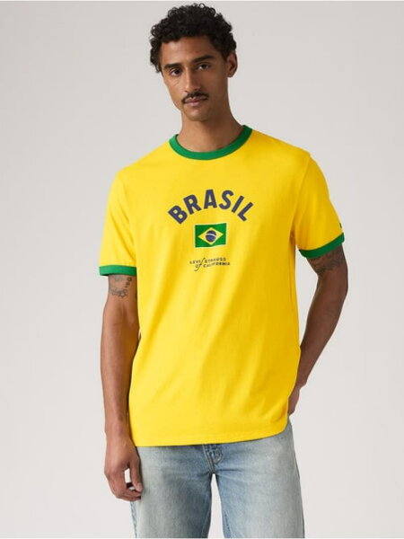 SOCCER COLLECTION BRASIL リンガー Tシャツ Levi's リーバイス トップス カットソー・Tシャツ【送料無料】[Rakuten Fashion]