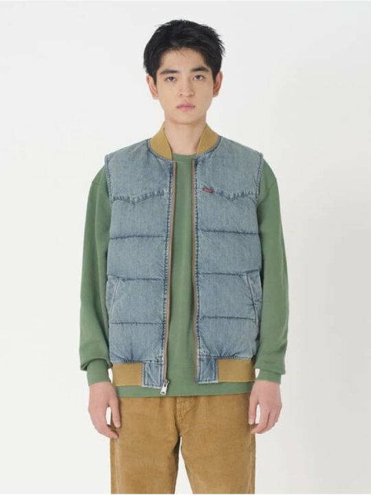楽天市場】【SALE／60%OFF】スーパーデニムダウンベスト ミディアム 