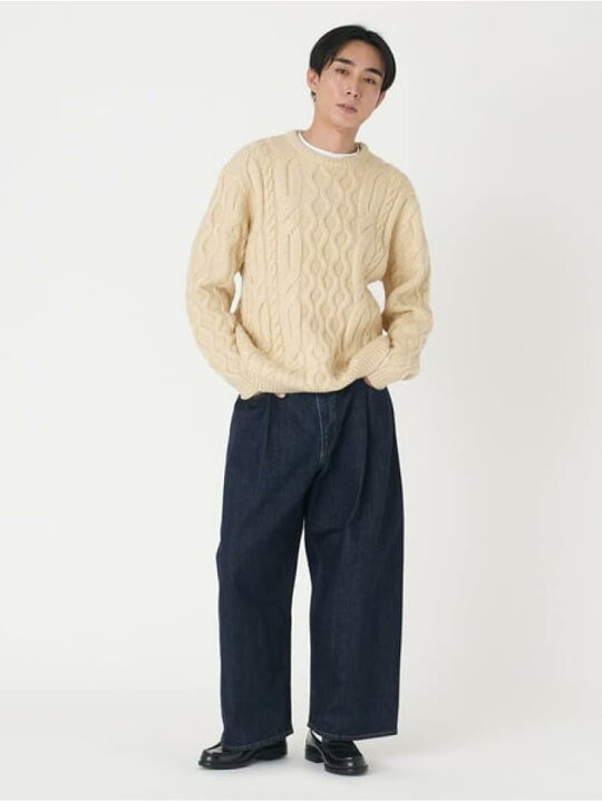 楽天市場】【SALE／30%OFF】WIDE PLEAT CROP ミディアムインディゴ 