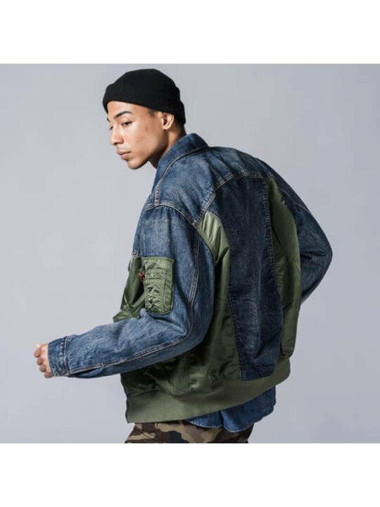 楽天市場】【SALE／40%OFF】MA-1 HYBRID トラッカージャケット CO  